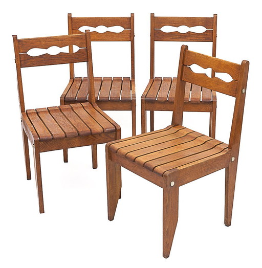Set van 4 stoelen Guillerme Et Chambron