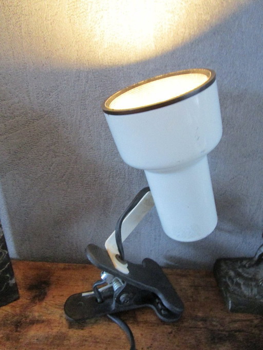 Faretto vintage a morsetto del marchio olandese Herda, degli anni '70.