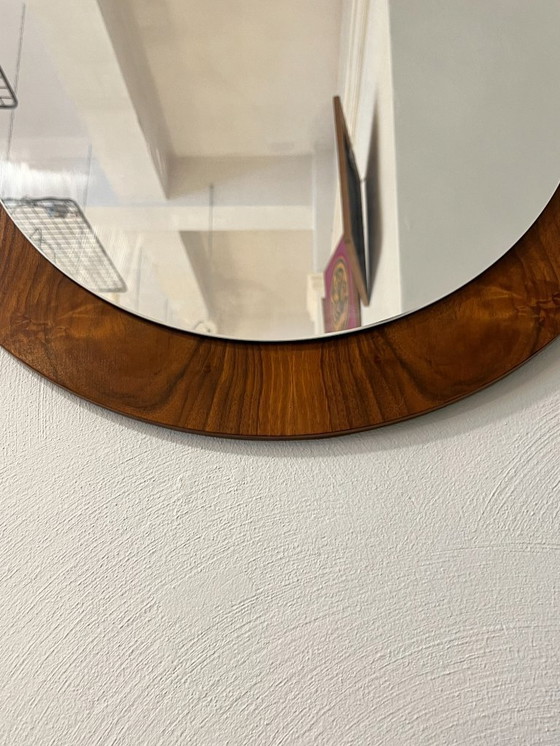 Image 1 of Specchio danese vintage in teak, rotondo, anni '70
