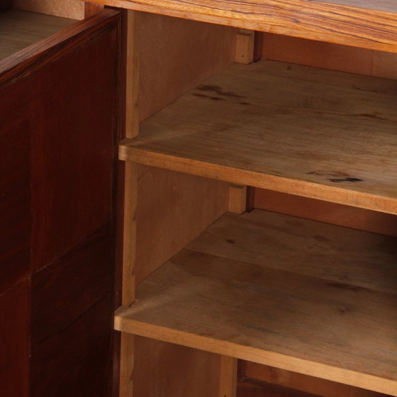 Image 1 of Large sideboard in solid wood, modernist work from the 1950s