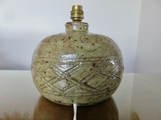 Image 1 of Signed stoneware lamp, circa 1960