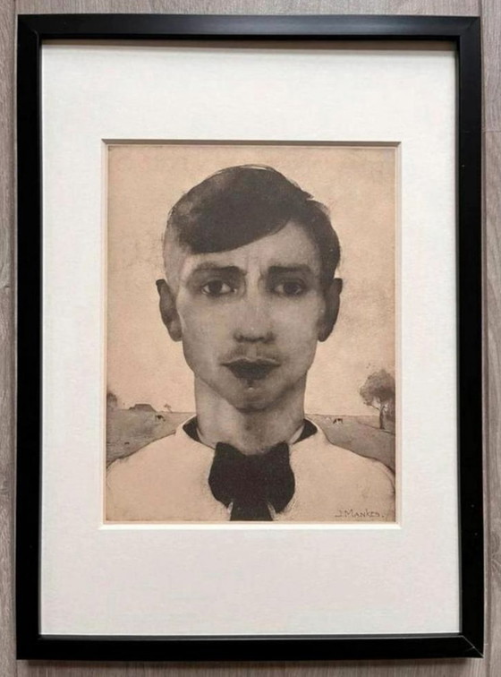 Image 1 of Jan Mankes 1889-1920 / Original Heliogravure Self-portrait 1923
