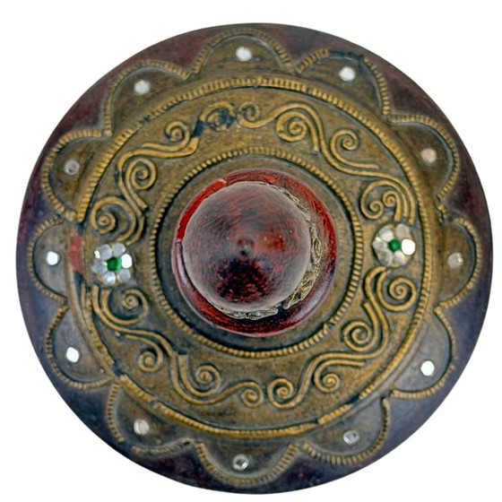 Antico contenitore per offerte Hsun-Ok birmano – Myanmar c. 1890–1920 – Oggetti decorativi, Legno, Vetro (photo 10 of 10)