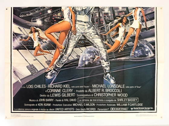 Image 1 of 🚀 Moonraker (Operazione Spazio) – 1979 – Póster italiano original XXL de 4-Fogli de Dan Goozee | 200x140cm | Italia 