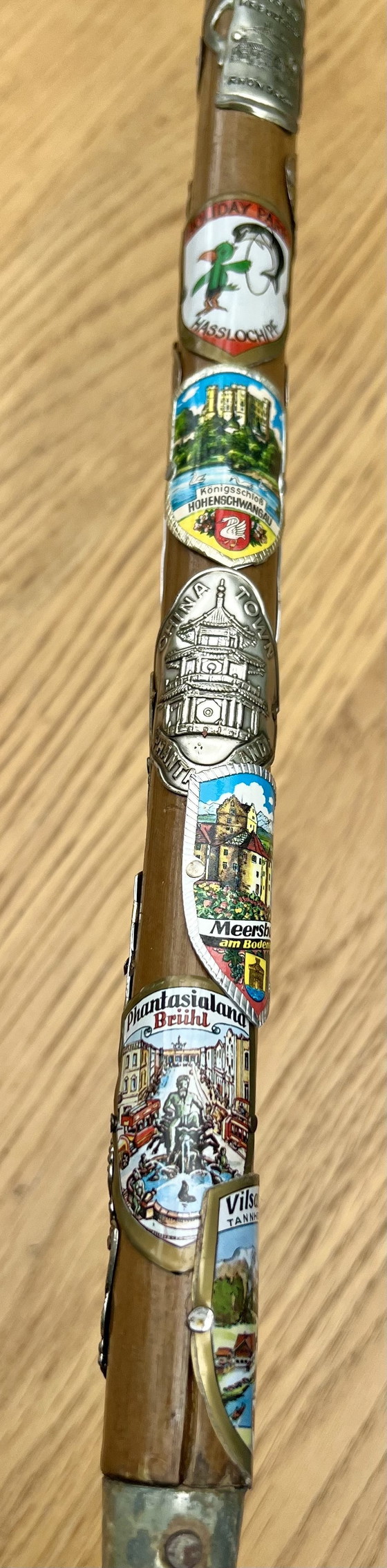 Image 1 of Two nostalgic walking sticks with enameled coats of arms from all over Europe