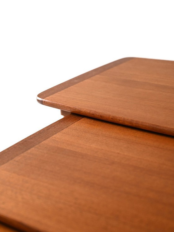 Image 1 of 1960s Scandinavian teak nesting tables set of 3