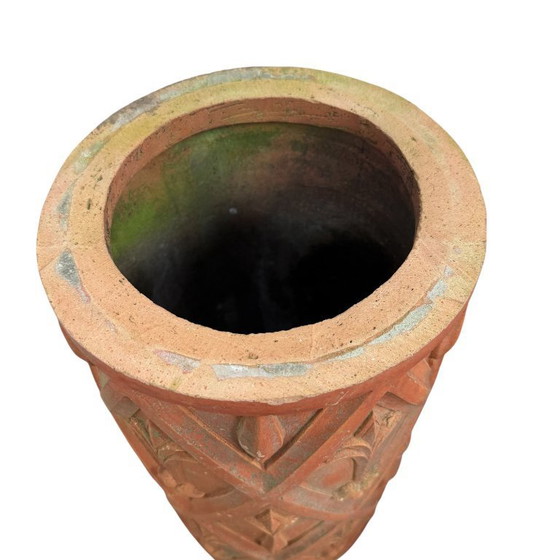 Image 1 of Set antiker französischer Terrakotta-Kaminblumentöpfe