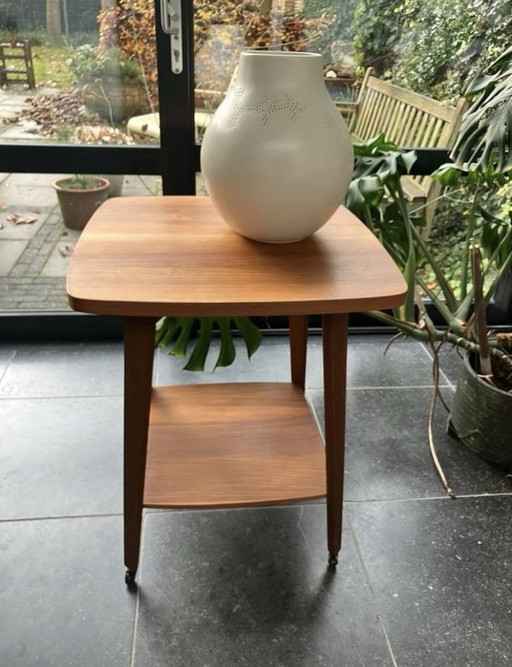 Vintage Holz Beistelltisch 70X58Cm Stil 60-70/Teeffelen/Dänisch