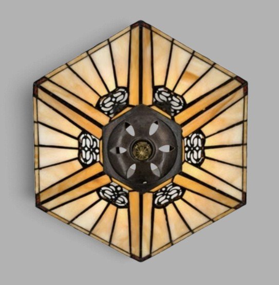 Tiffany-Stil Art Deco Lampe Höhe 50 cm Lampenschirm Breite 30 x 30 cm – Tischlampen, Glass, Metal (photo 6 of 6)