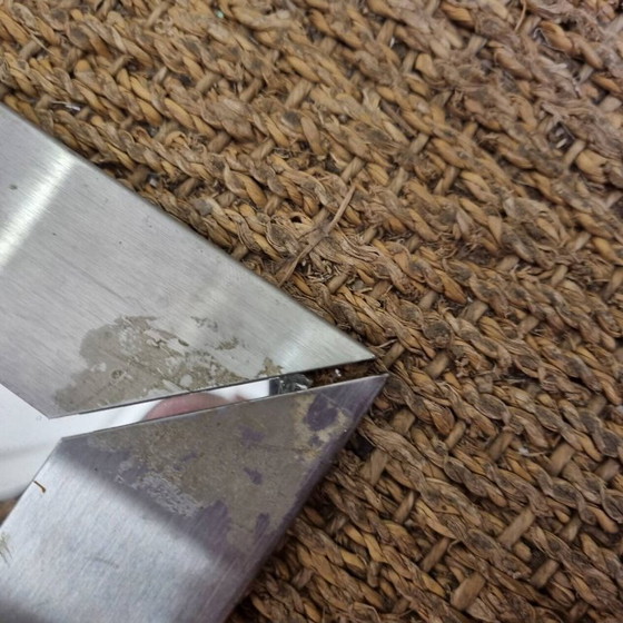 Image 1 of Miroir carré alu de 1980 (50X50cm)