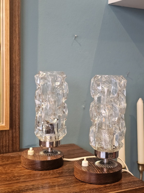 Image 1 of Lot de 2 lampes de chevet vintage années 60/70