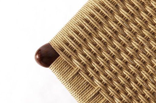 Rare Niels Otto Møller Ottoman Model 78A – Danish Teak & Danish Cord, 1960s Mid-Century Modern Footstool