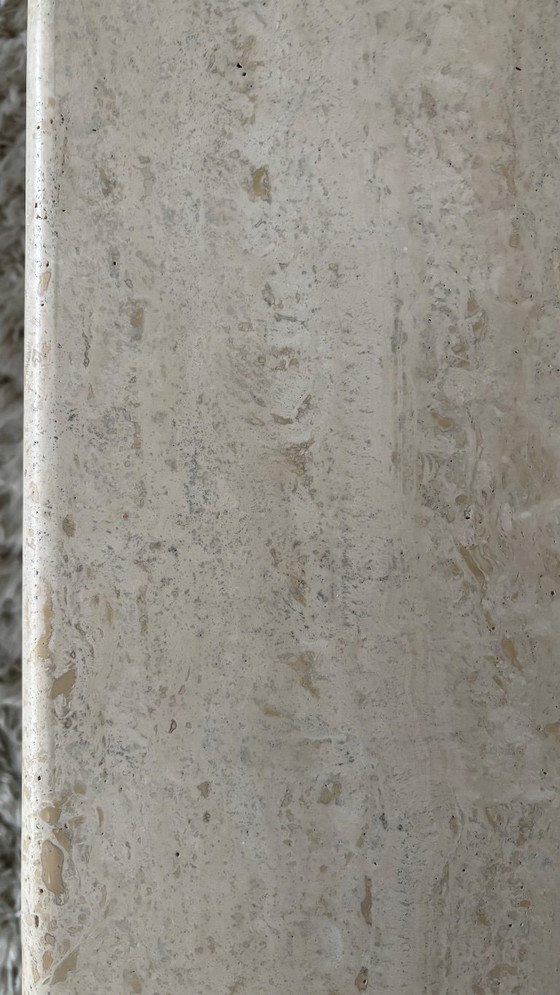 Image 1 of Pair of travertine coffee tables