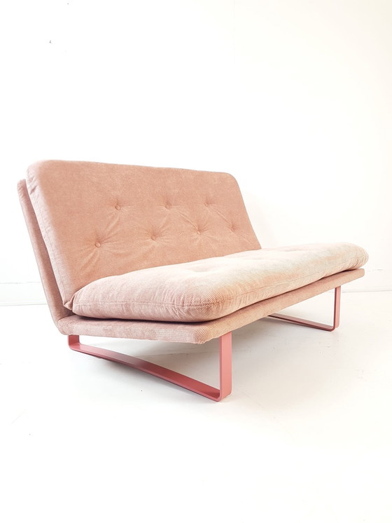 Image 1 of Banc deux places vintage Artifort Kho Liang Le, rose, neuf