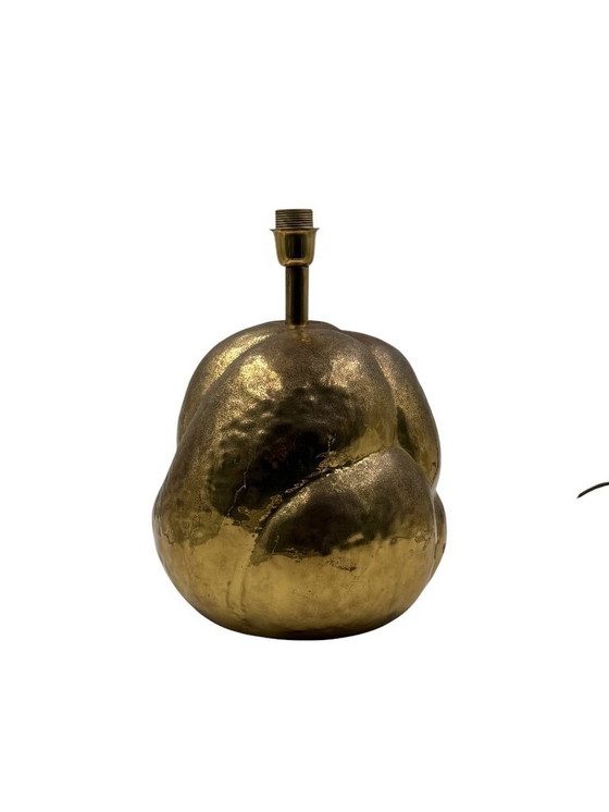 Image 1 of Lampe de table moderne organique en laiton, Tommaso Barbi Italie 1970