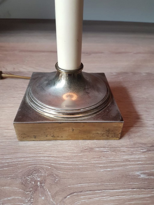 Lampe de table Kullmann Vintage Brass Textile - Etat d'origine