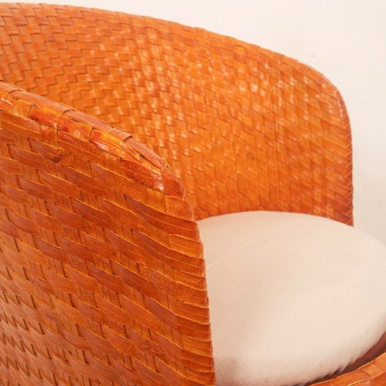 Sillón de ratán trenzado naranja, Bonacina, Sillones, Cuero, Modern (foto 15 de 15)