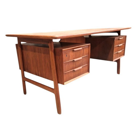 Image 1 of Scrivania vintage scandinava in teak, n°75, Omann Jun