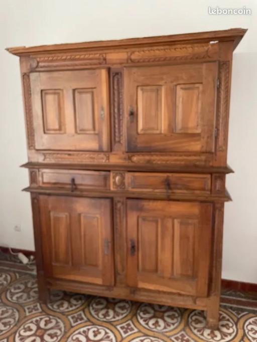 [PEZZO RARO] Credenza/buffet in stile Luigi XVI - Legno massello intagliato