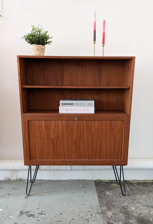 Vintage highboard with hairpin legs