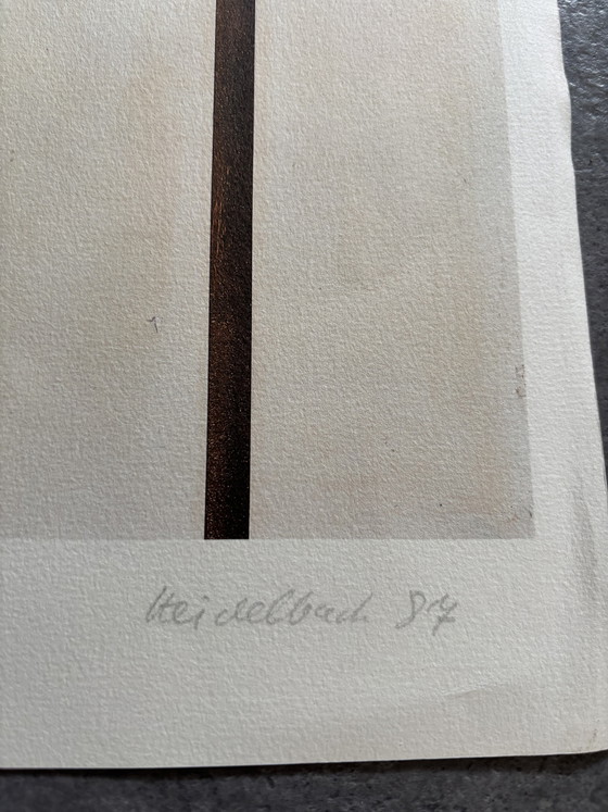 Image 1 of Lithografie „Der Weltreisende“ von Karl Heidelbach, 1987