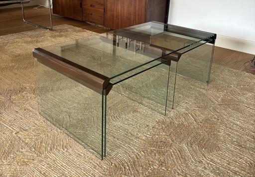 Gallotti & Radice Glass Coffee Tables x 3