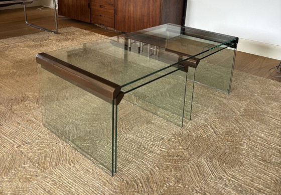 Image 1 of Tavolini in vetro Gallotti & Radice x 3