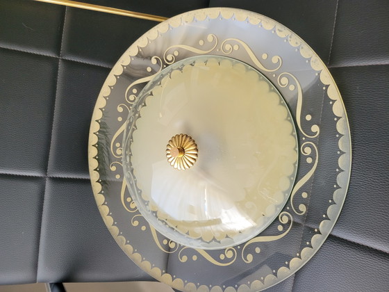 Image 1 of Vintage hanglamp toegeschreven aan Pietro Chiesa voor Fontana Arte - Italië
