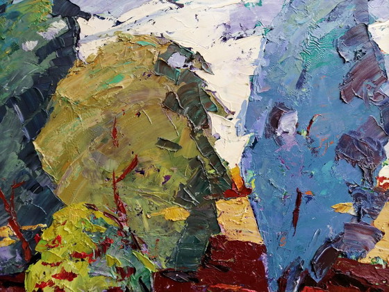 Peinture à l'Huile Originale Paysage Nature Automne Vent dans le Dos – Peintures et dessins, Canvas (photo 5 of 11)