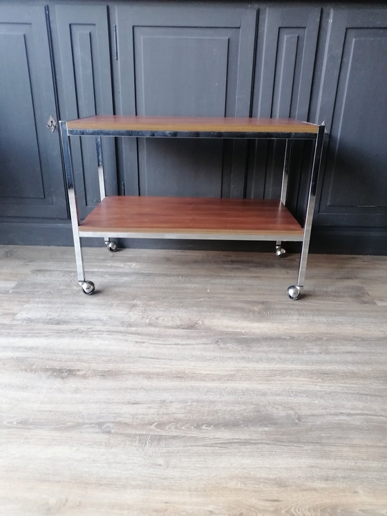 Image 1 of 70s Trolley/Side Table/Serving Trolley Style Wilhelm Renz