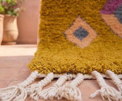Zeldzaam handgemaakt Berber wollen tapijt 200/260 cm – vloerkleden en tapijten, Wool (photo 2 of 9)