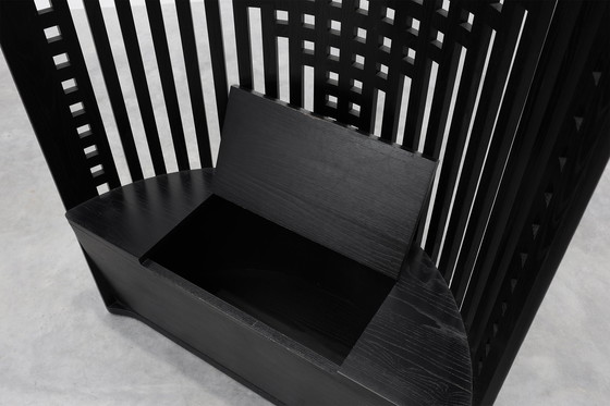Image 1 of Pair of black Mackintosh Willow chairs by Atelier International, Italy 1980s