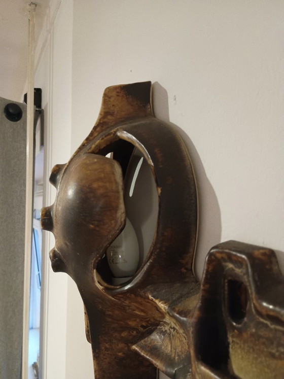 Image 1 of Lampada da parete in ceramica brutalista anni '70