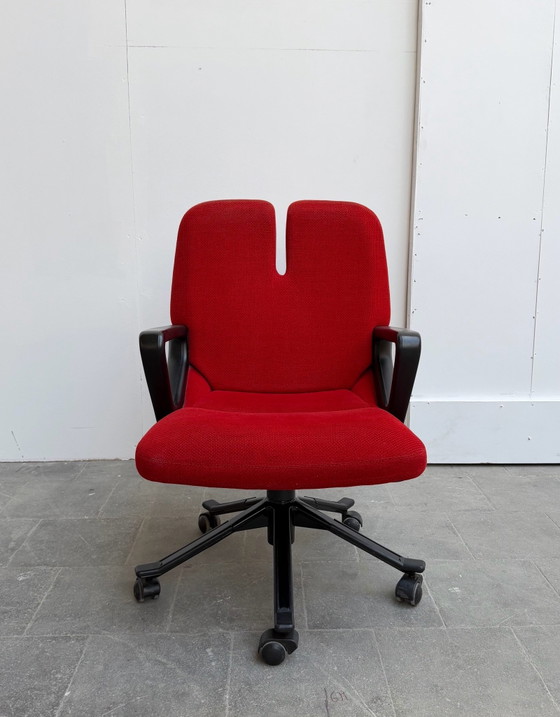Tecno Armchair By Giorgetto Giugiaro Model P55, Italy, 1980s, Office chairs, Metal, Plastic, Black (photo 7 of 15)