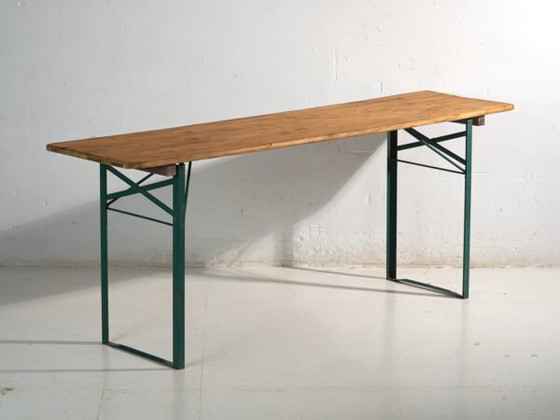 Set da birreria antico, tavolo e due panche – Germania, circa 1960 – Set da giardino, polished steel, Rustic (photo 31 of 40)