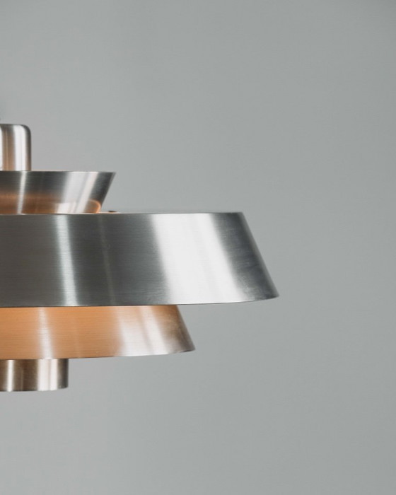 Image 1 of Nova Pendant Lamp by Jo Hammerborg for Fog&Morup in brushed aluminium