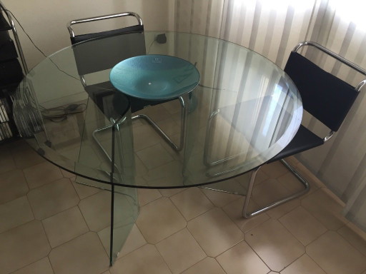 Original Cattelan Italia Round Glass Dining Table – 1980s/1990s Vintage – eettafels, Crystal (photo 2 of 5)