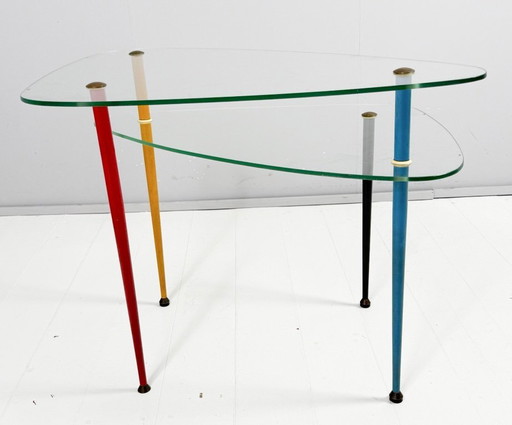 Side table by Edoardo Paoli, model: Arlecchino for Vitrex, Milan/Italy, 1950s