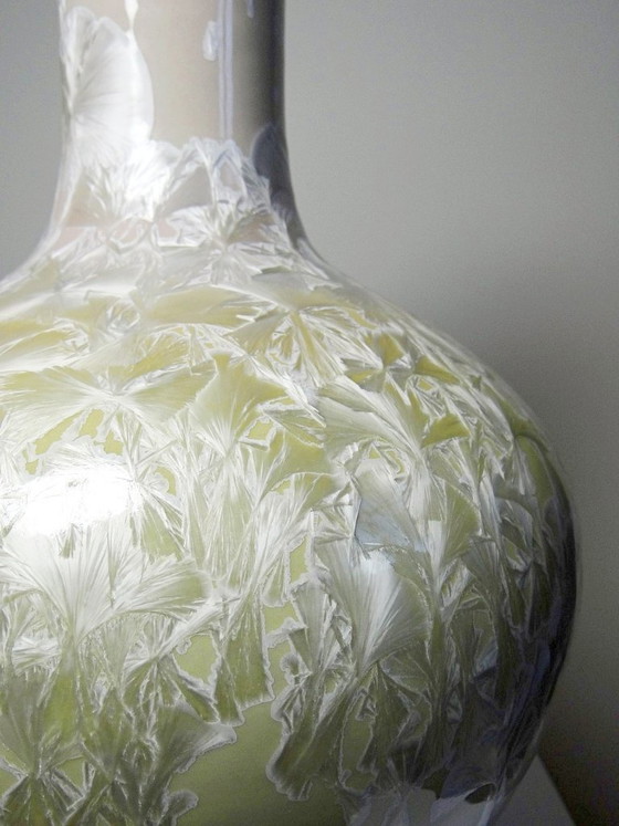 Image 1 of Large globular porcelain vase with crystalline glazes, Jingdezhen Zhi vintage