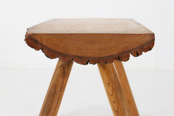 Image 1 of Brutalist Tree Trunk Coffee Table in Solid Oak, Ca. 1950