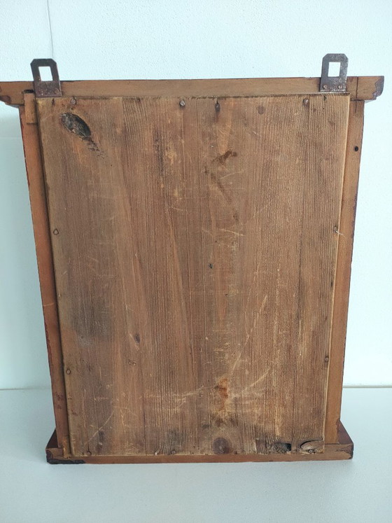 Image 1 of Antique/Art Deco hallway/wall/key cabinet (stained glass window)