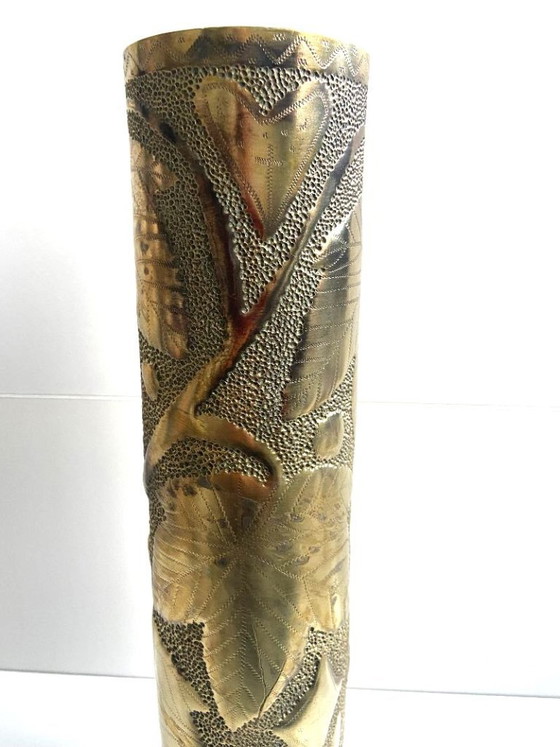 Image 1 of Trench Artwork from the First World War (1914-1918): 75mm Cannon Shell Casing (France)