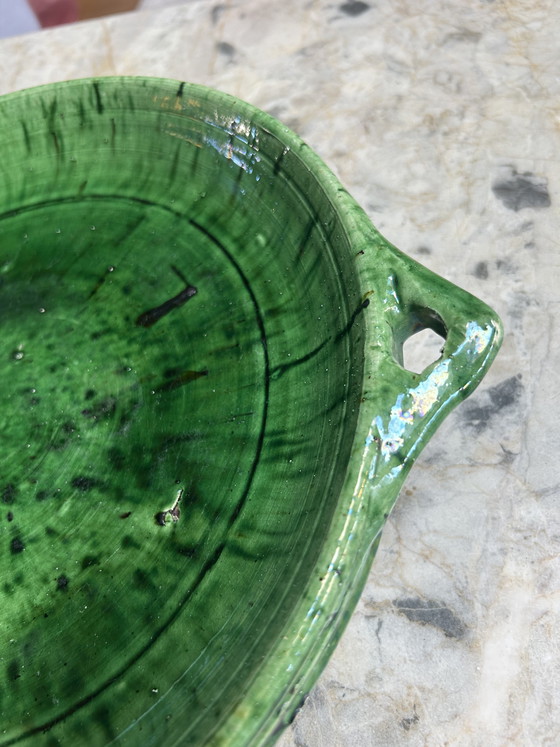 Image 1 of Beautiful Handmade Tamegroute Bowl – Moroccan Pottery – 35cm