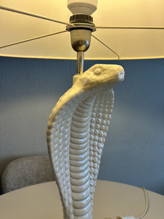Image 1 of Tomasso Barbi Pearl Cobra Table Lamp