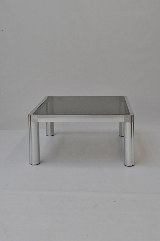 Image 1 of Table basse Artifort T100 | Kho Liang Ie | Verre fumé d'origine | 80 × 80 cm | Années 1970