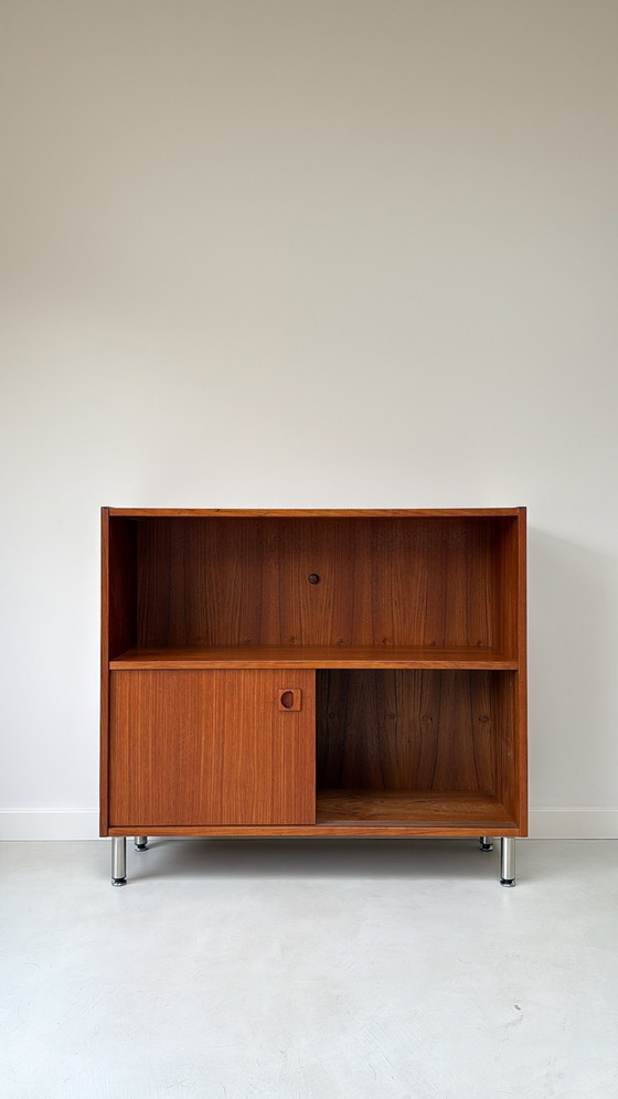 Image 1 of Vintage wooden cabinet with sliding doors