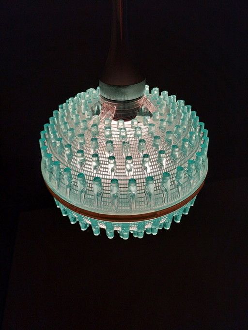 Lámpara colgante vintage de estilo espacial en acrílico, años 70