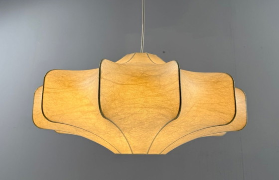 Image 1 of Mid-century Cocoon pendant lamp by Friedel Wauer for Goldkant Leuchten, Germany, 1970s.