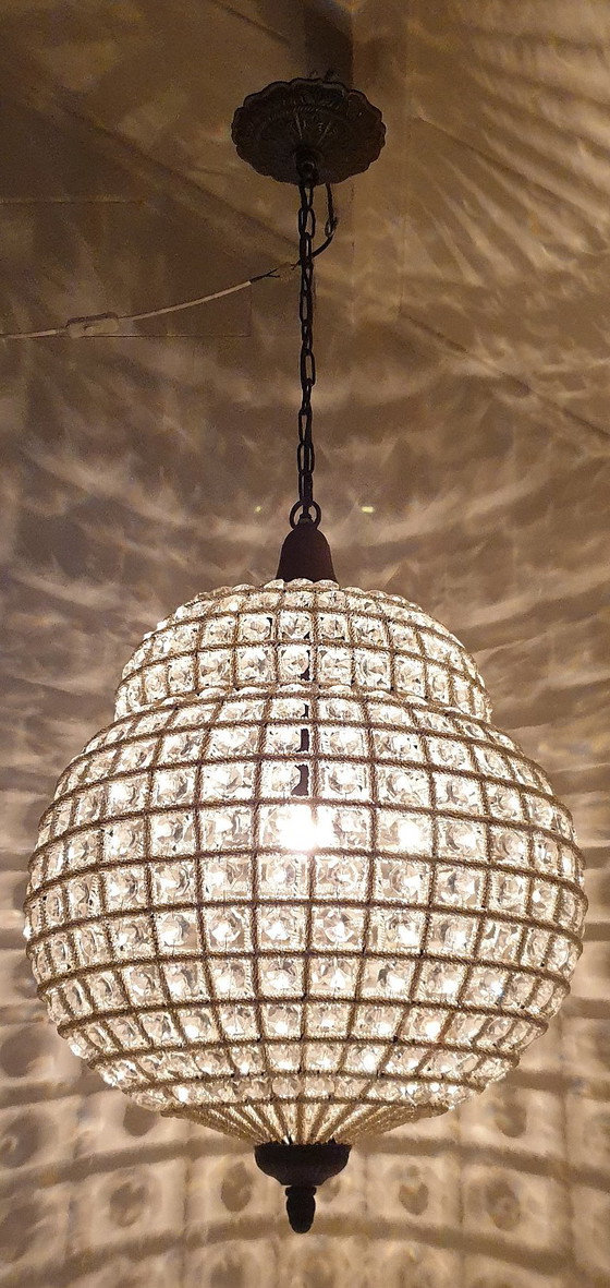 Grote Zeldzame Empire Stijl Kasbah Hanglamp Kristal – Hanglampen, Metal, Crystal (photo 4 of 26)