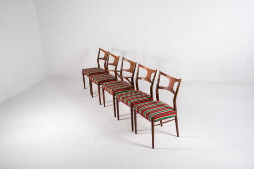 Set van 5 zeldzame Kurt Østervig eetkamerstoelen van Randers Furniture, jaren 1950